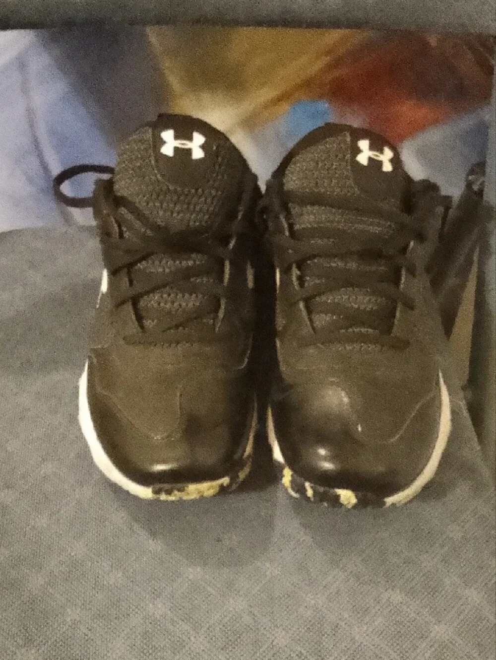 Under Armour Kids Black and White Athletic Sneakers